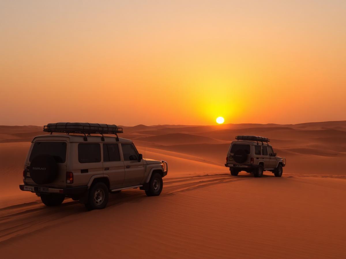 Red-dune desert safari, Al Lahbab