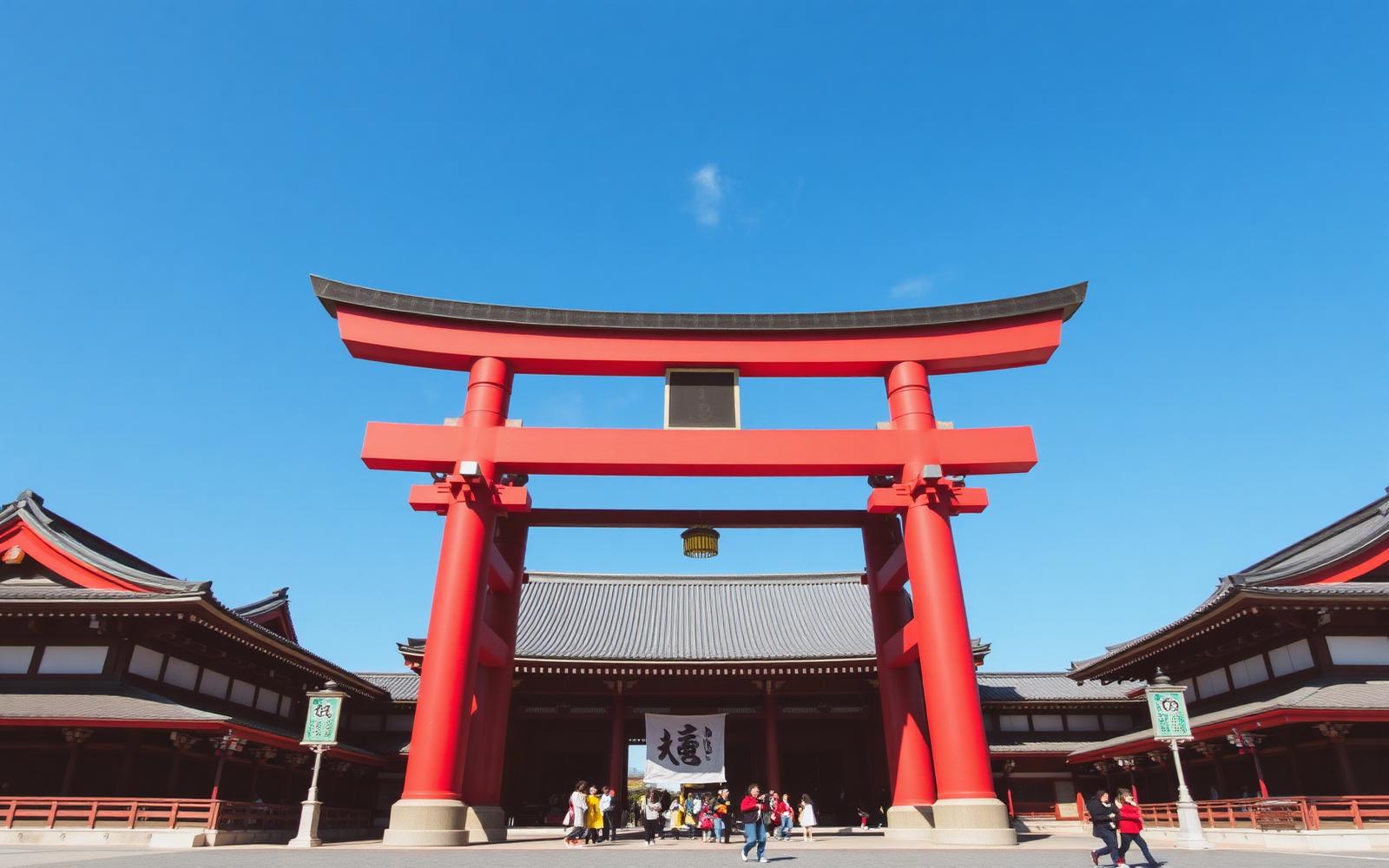 Senso-ji temple gate and vermilion architecture in Asakusa