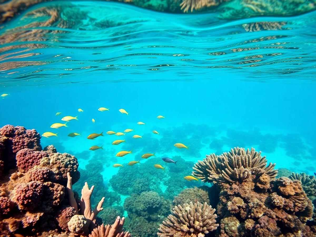House-reef snorkelling with tropical fish